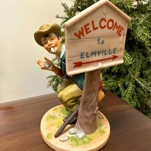 Vintage Norman Rockwell Porcelain Figurine "Speed Trap" Danbury Mint 1989